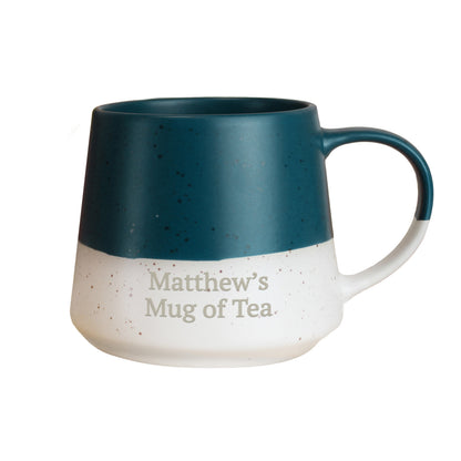 Personalised Blue Speckled Ceramic Mug – Birthday Christmas Gift - image 3