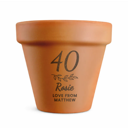 Personalised Big Age Terracotta Plant Pot - image 5