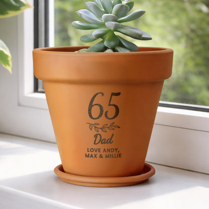 Personalised Big Age Terracotta Plant Pot - image 6