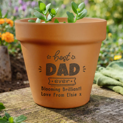 Personalised Best Ever Terracotta Plant Pot from Heartfelt Gifts