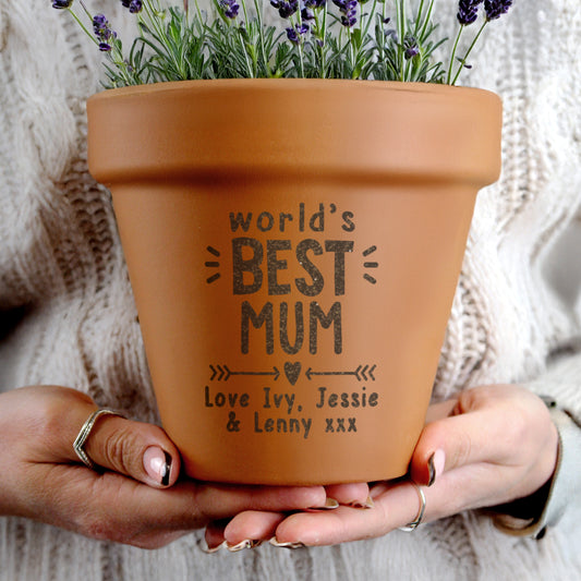 Personalised Worlds Best Terracotta Plant Pot - image 3