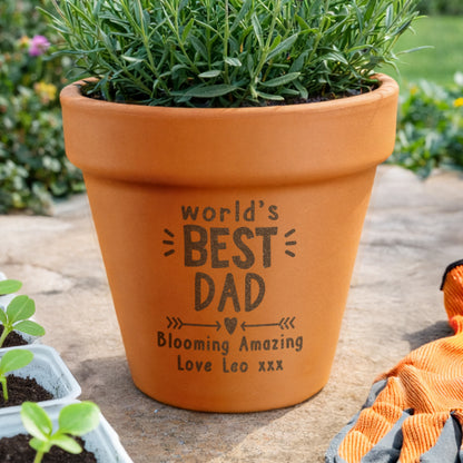 Personalised Worlds Best Terracotta Plant Pot - image 4