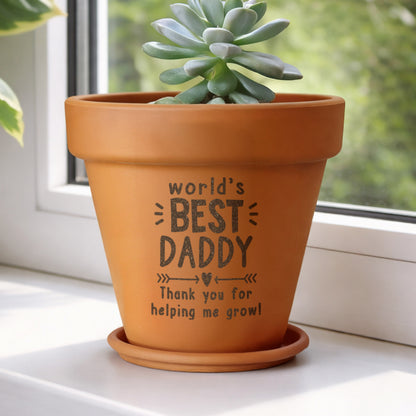 Personalised Worlds Best Terracotta Plant Pot - image 6