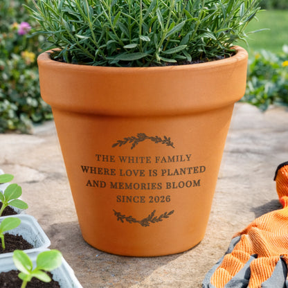 Personalised Free Text Terracotta Plant Pot from Heartfelt Gifts
