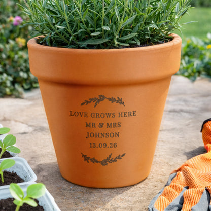 Personalised Free Text Terracotta Plant Pot - image 4