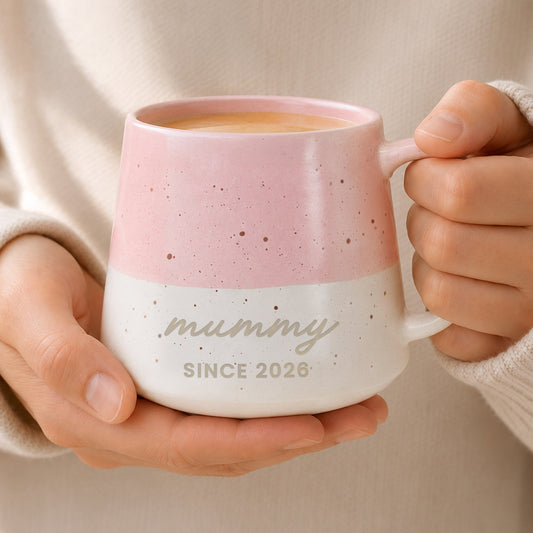 Personalised Message Pink Speckled Ceramic Mug from Heartfelt Gifts