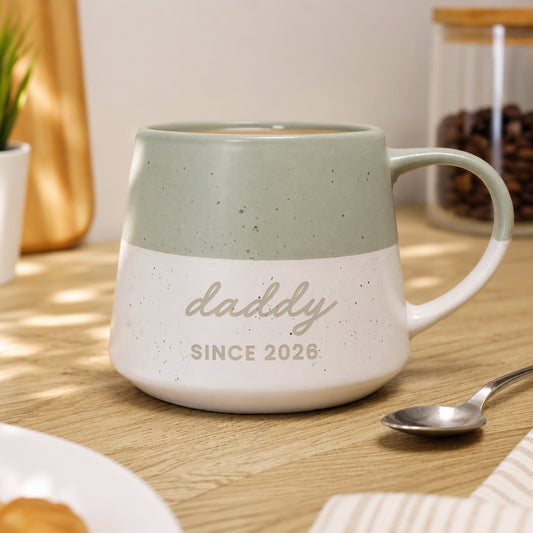 Personalised Message Green Speckled Ceramic Mug from Heartfelt Gifts