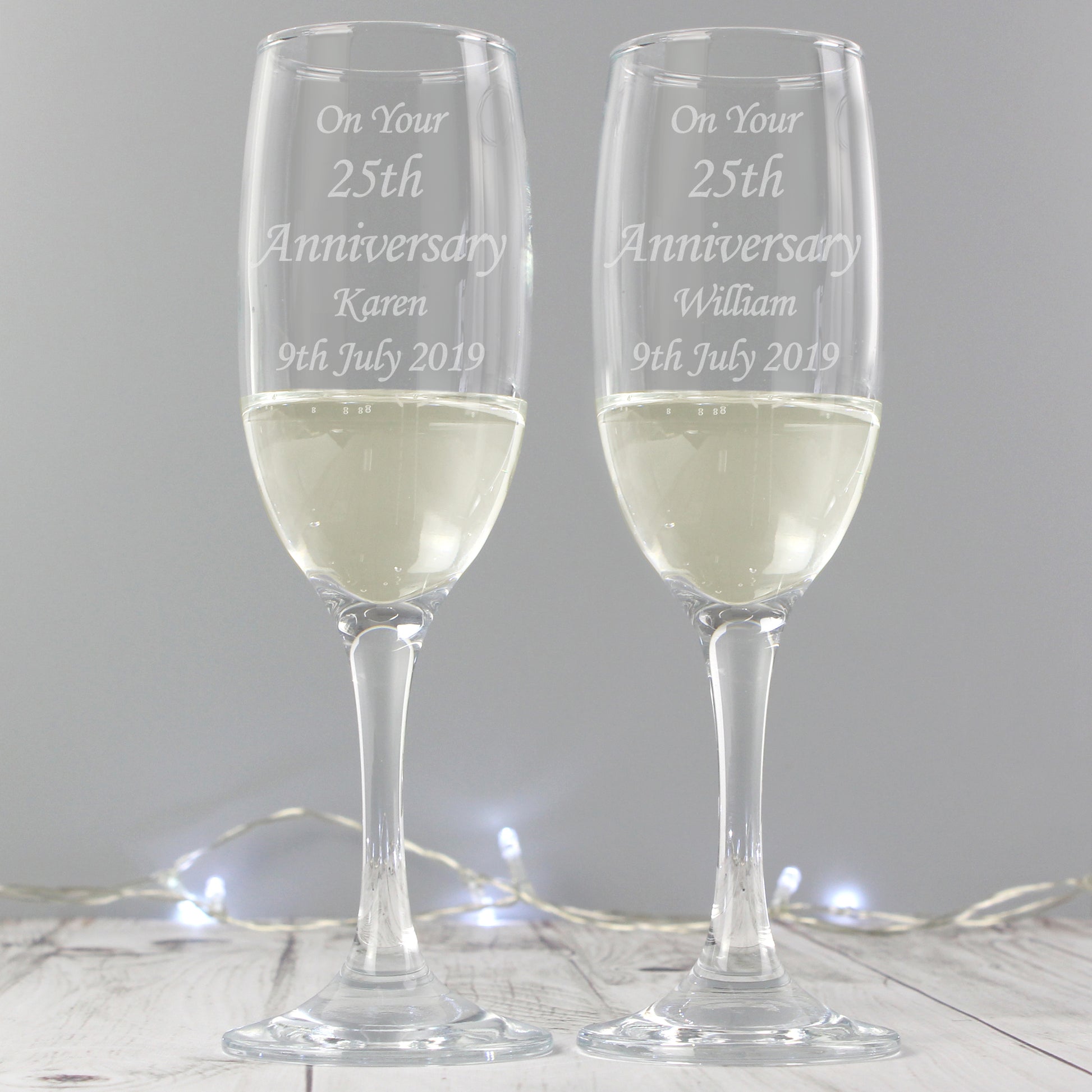 Personalised Celebration Pair of Flutes from Heartfelt Gifts