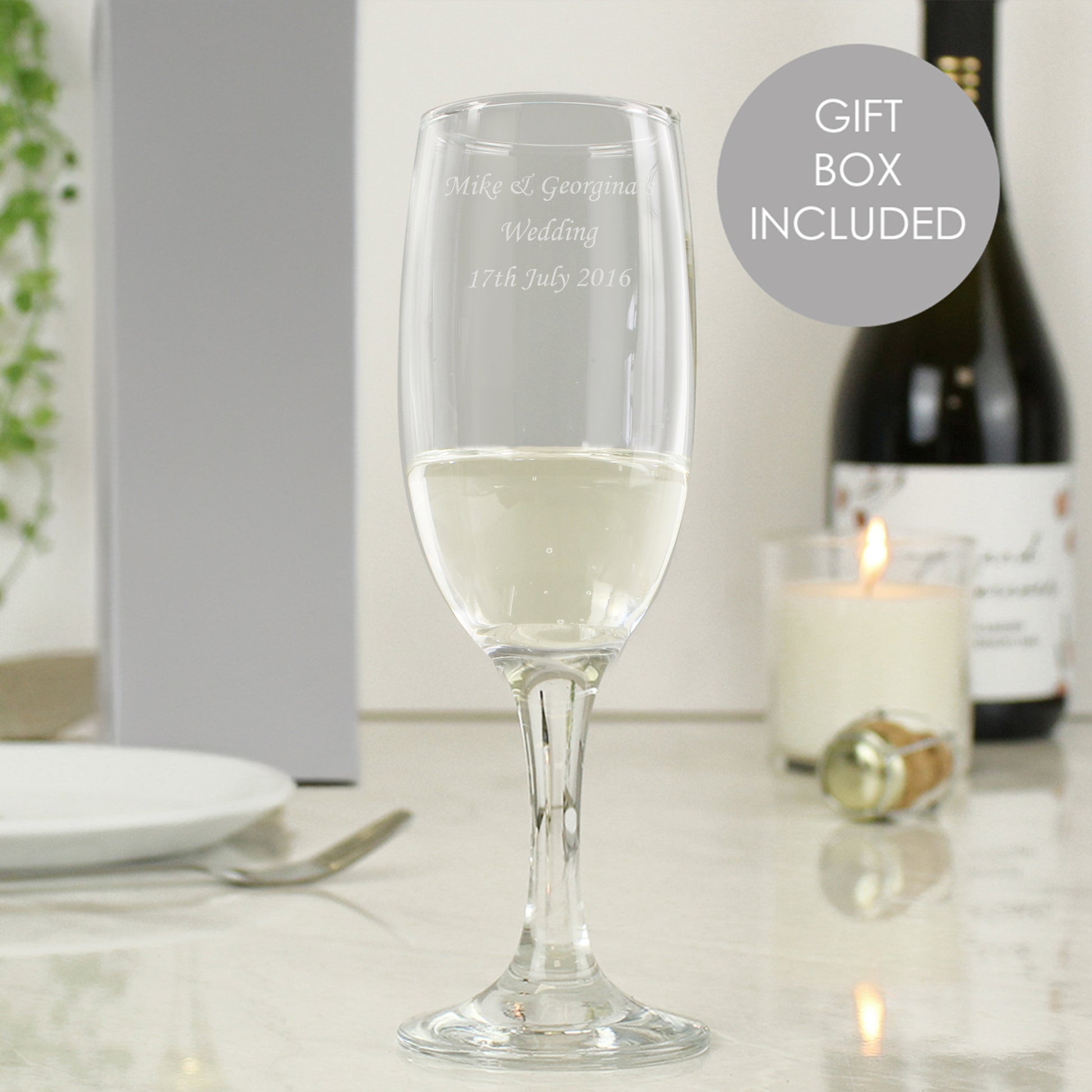 Personalised Traditional Toast Flute from Heartfelt Gifts