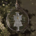 Personalised Glass Christmas Angel Bauble from Heartfelt Gifts