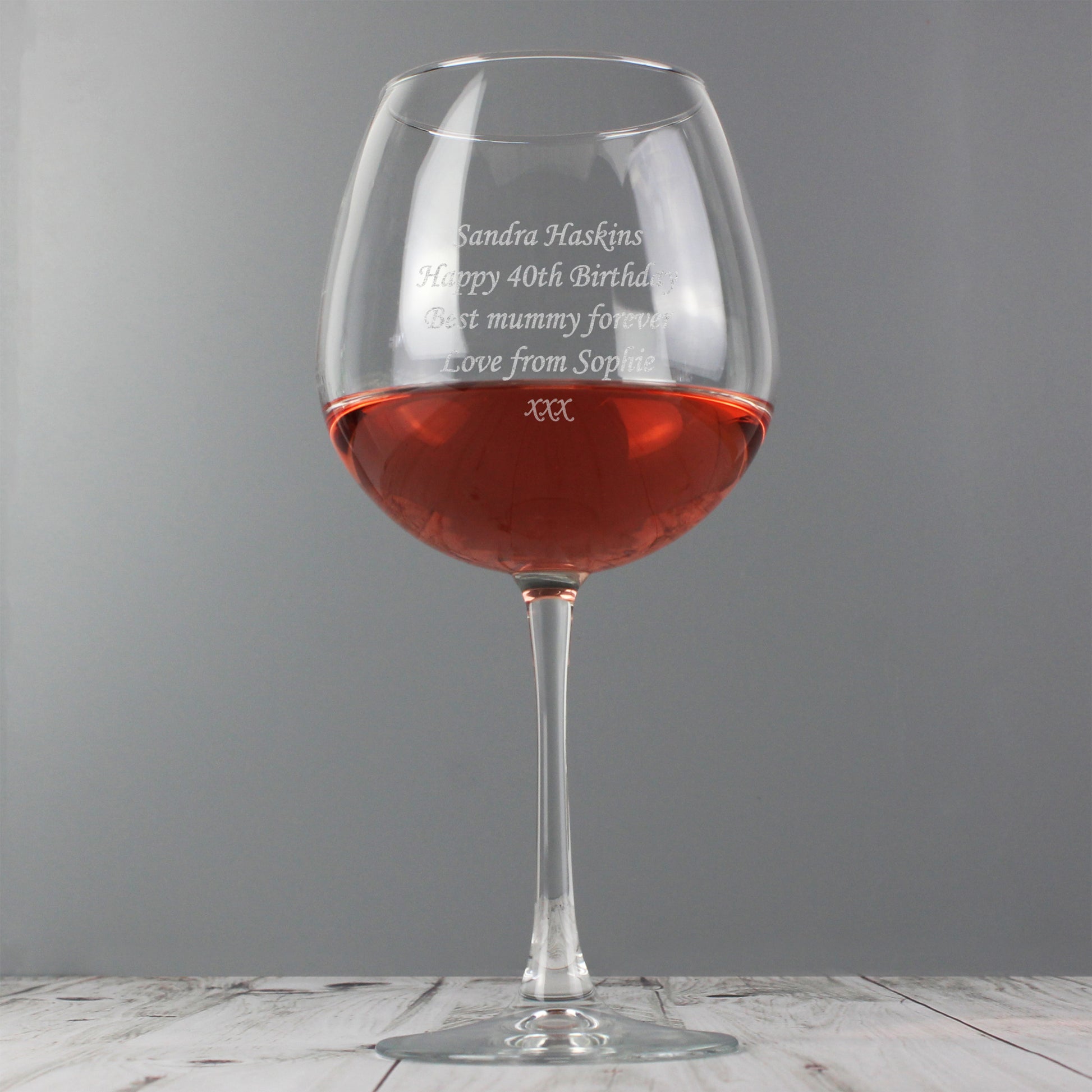 Personalised Bottle of Wine Glass - image 3