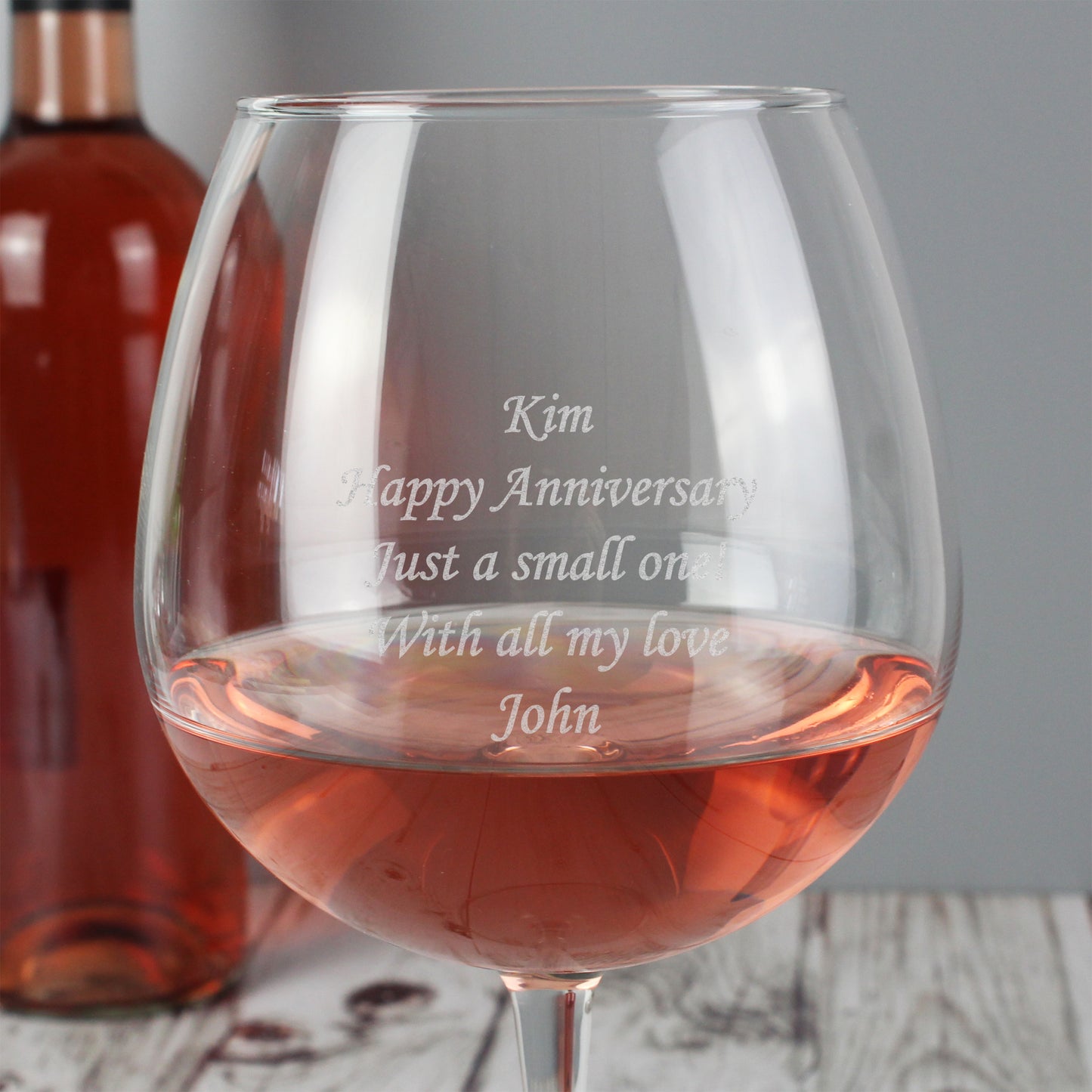 Personalised Bottle of Wine Glass - image 4