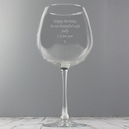 Personalised Bottle of Wine Glass - image 8