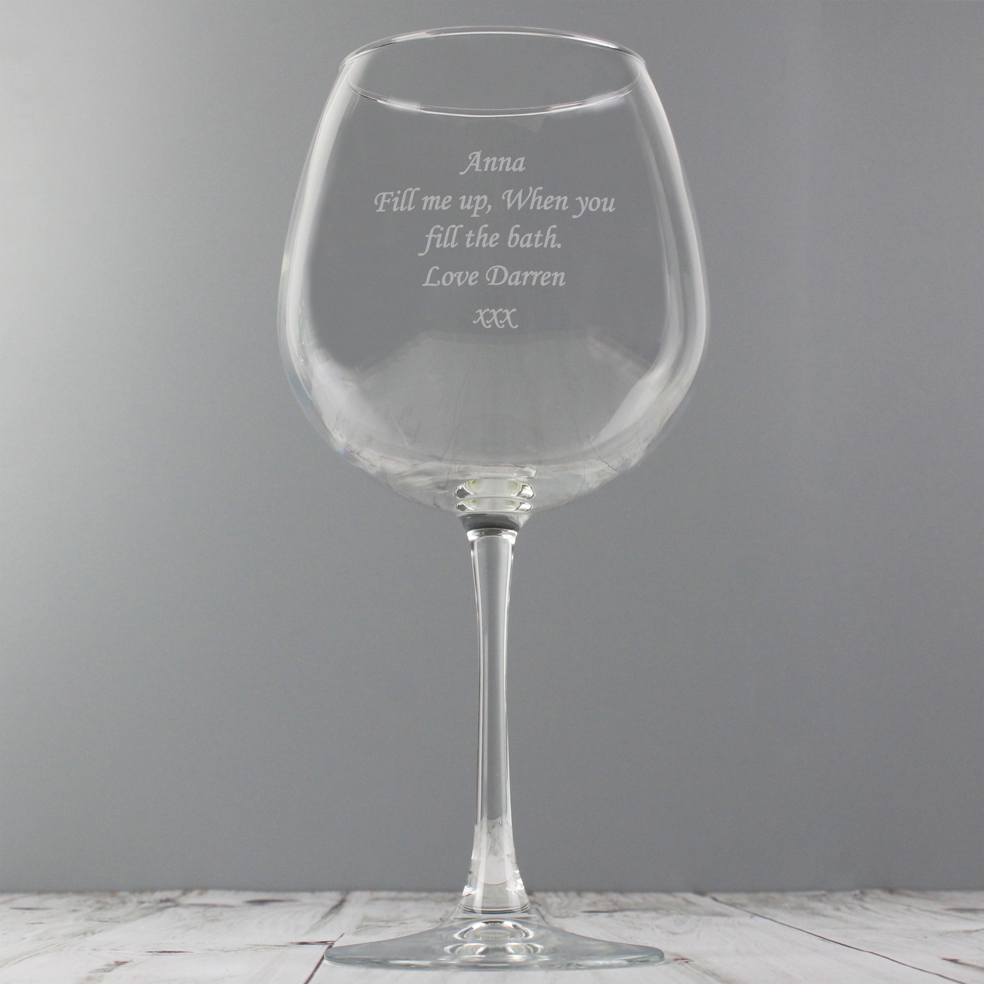 Personalised Bottle of Wine Glass - image 9