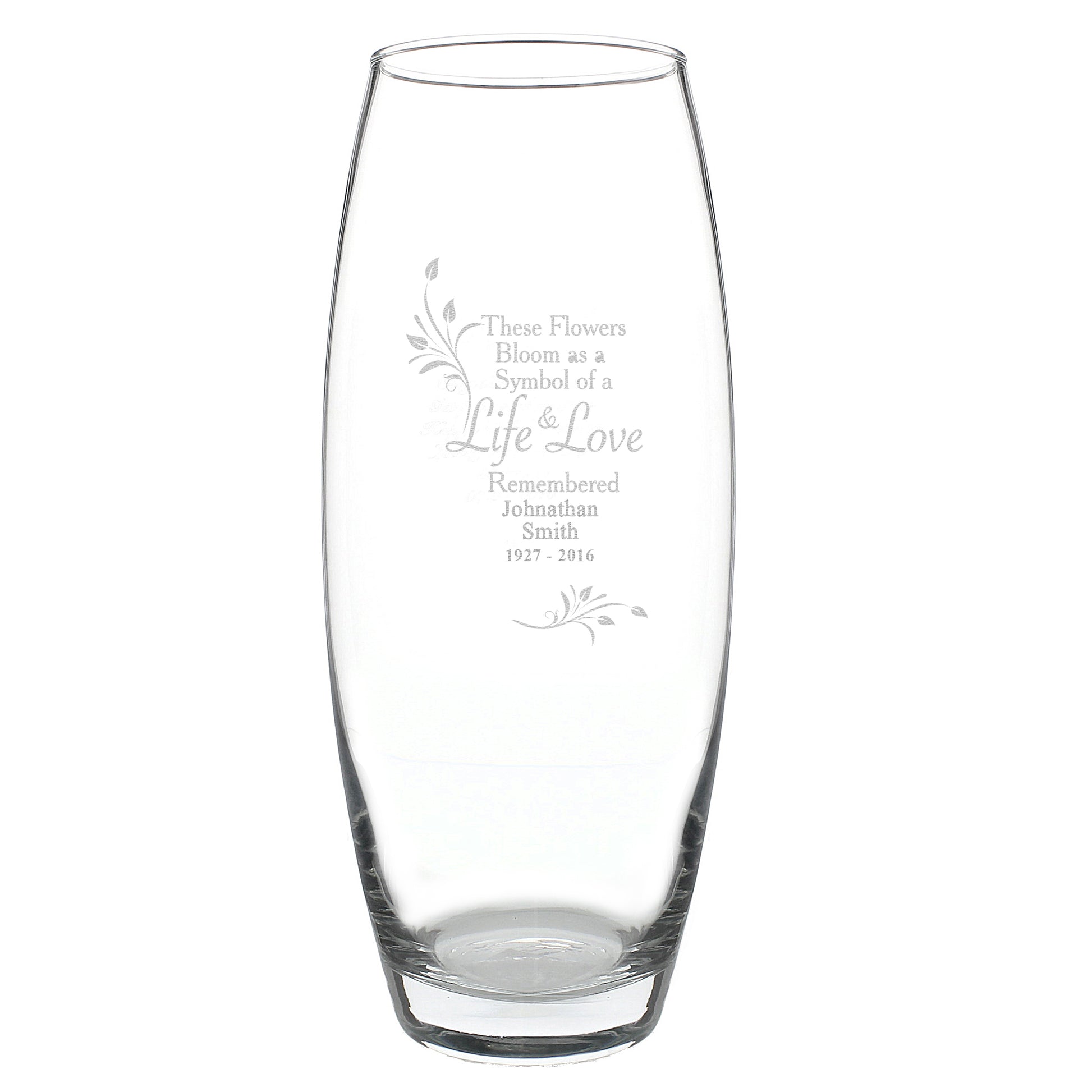 Personalised Life & Love Memorial Vase - image 2