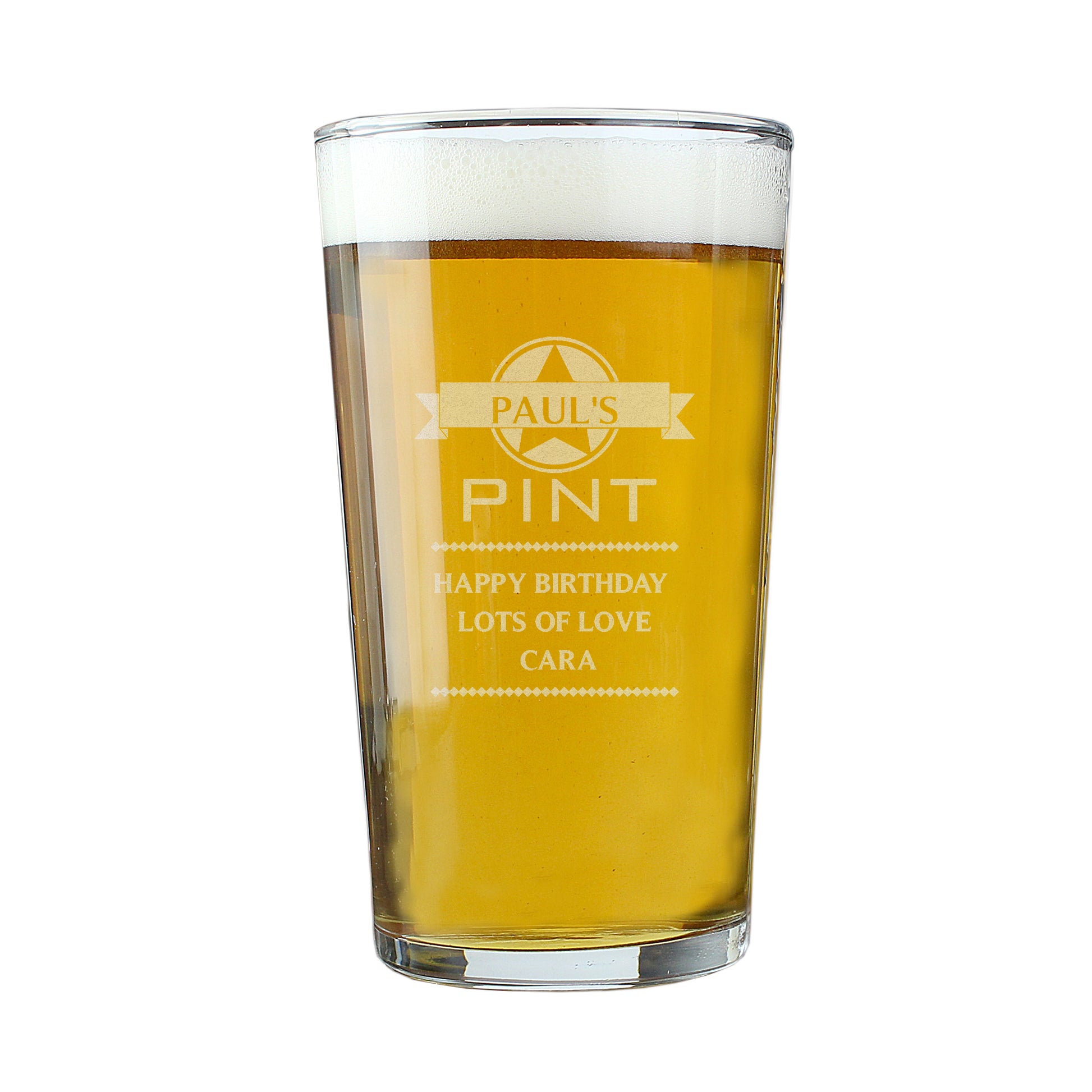 Personalised Diamond Pint Glass - image 2