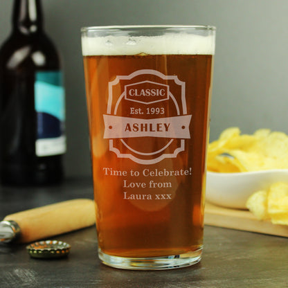 Personalised Classic Pint Glass - image 2