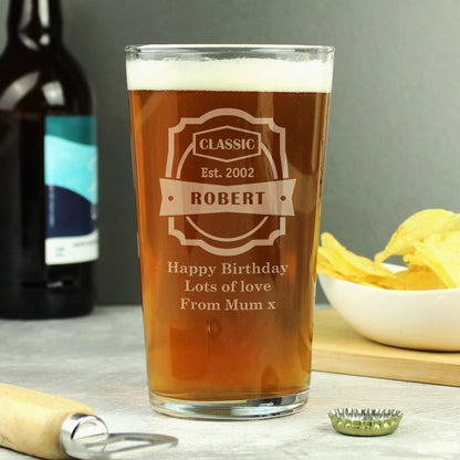 Personalised Classic Pint Glass - image 3