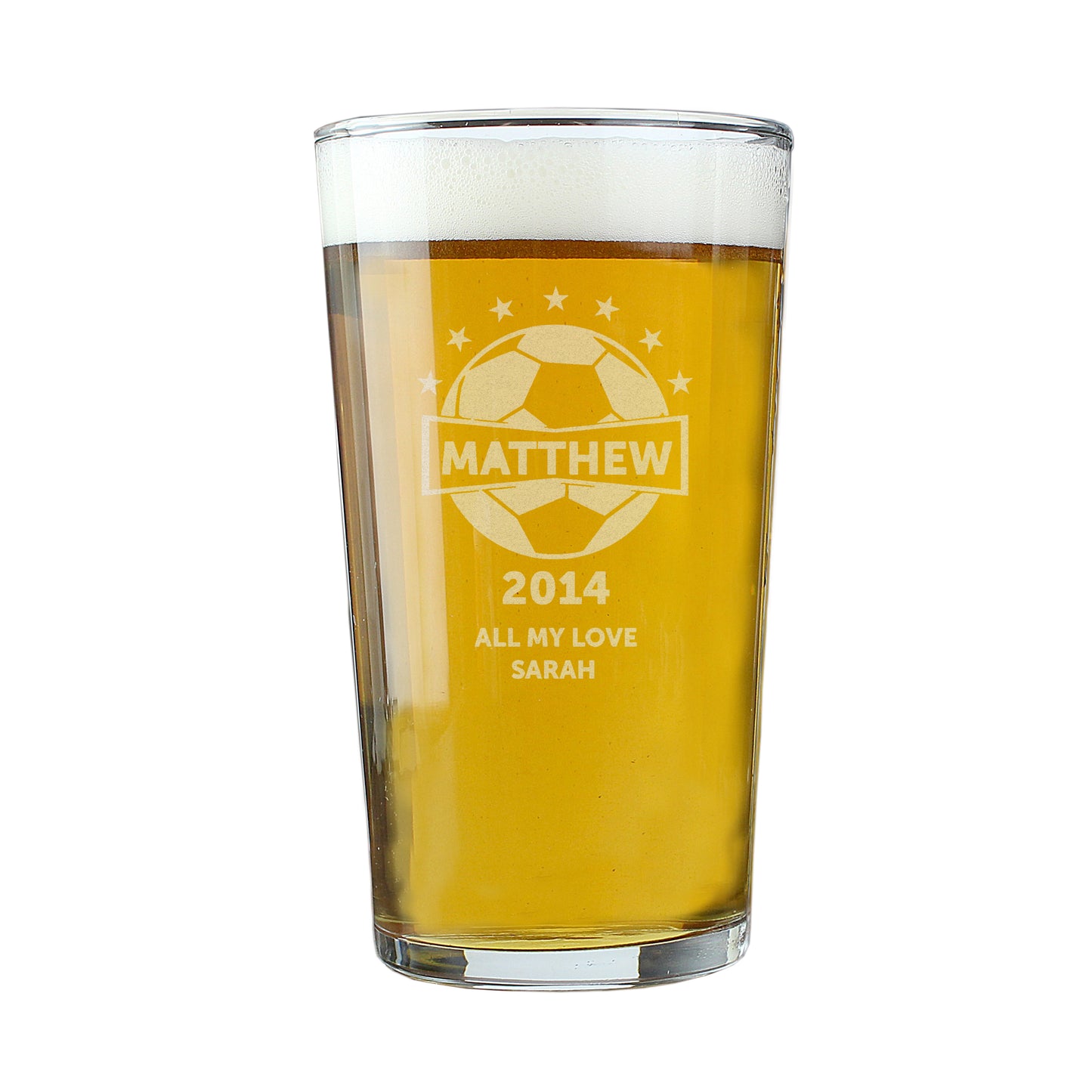Personalised Football Pint Glass - image 2