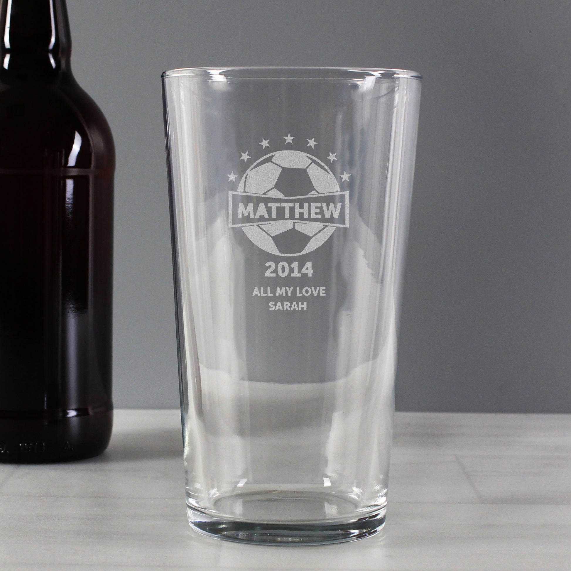 Personalised Football Pint Glass - image 3