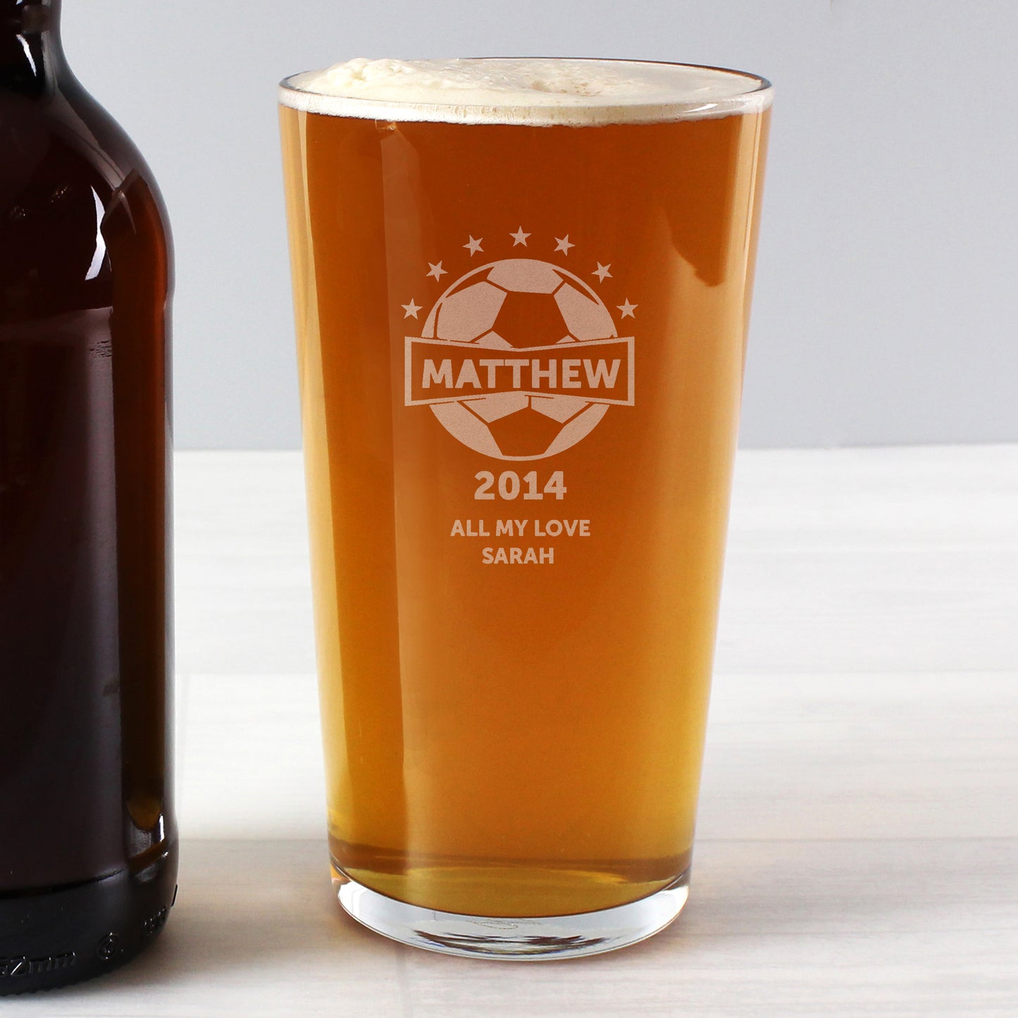 Personalised Football Pint Glass - image 5