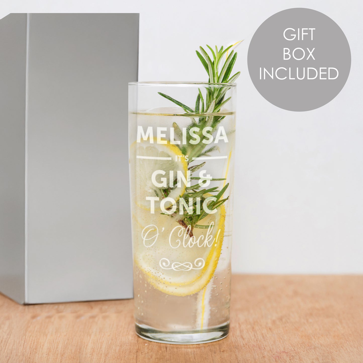 Personalised Its...OClock Hi Ball Glass from Heartfelt Gifts