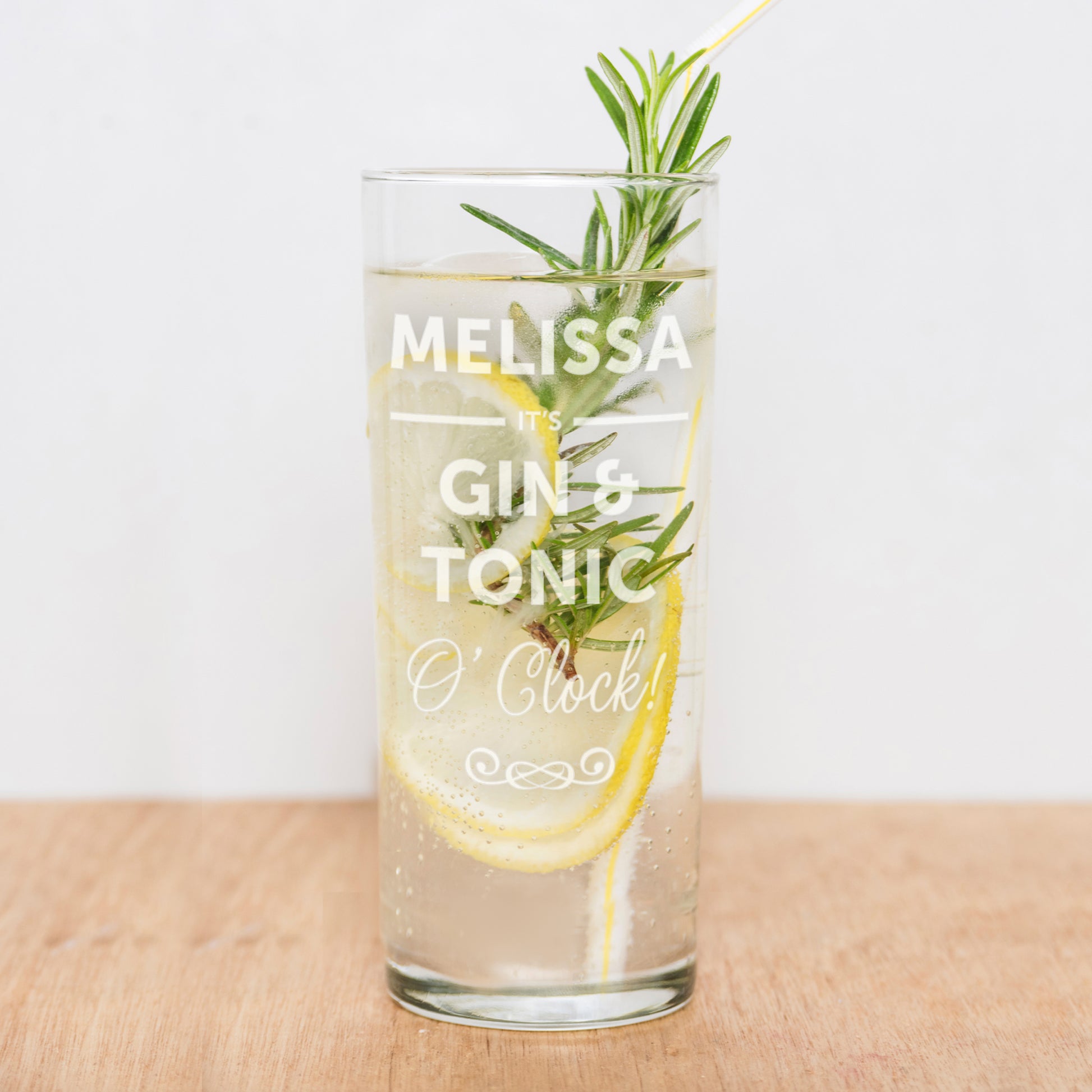 Personalised Its...OClock Hi Ball Glass - image 2