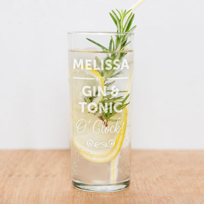 Personalised Its...OClock Hi Ball Glass - image 2