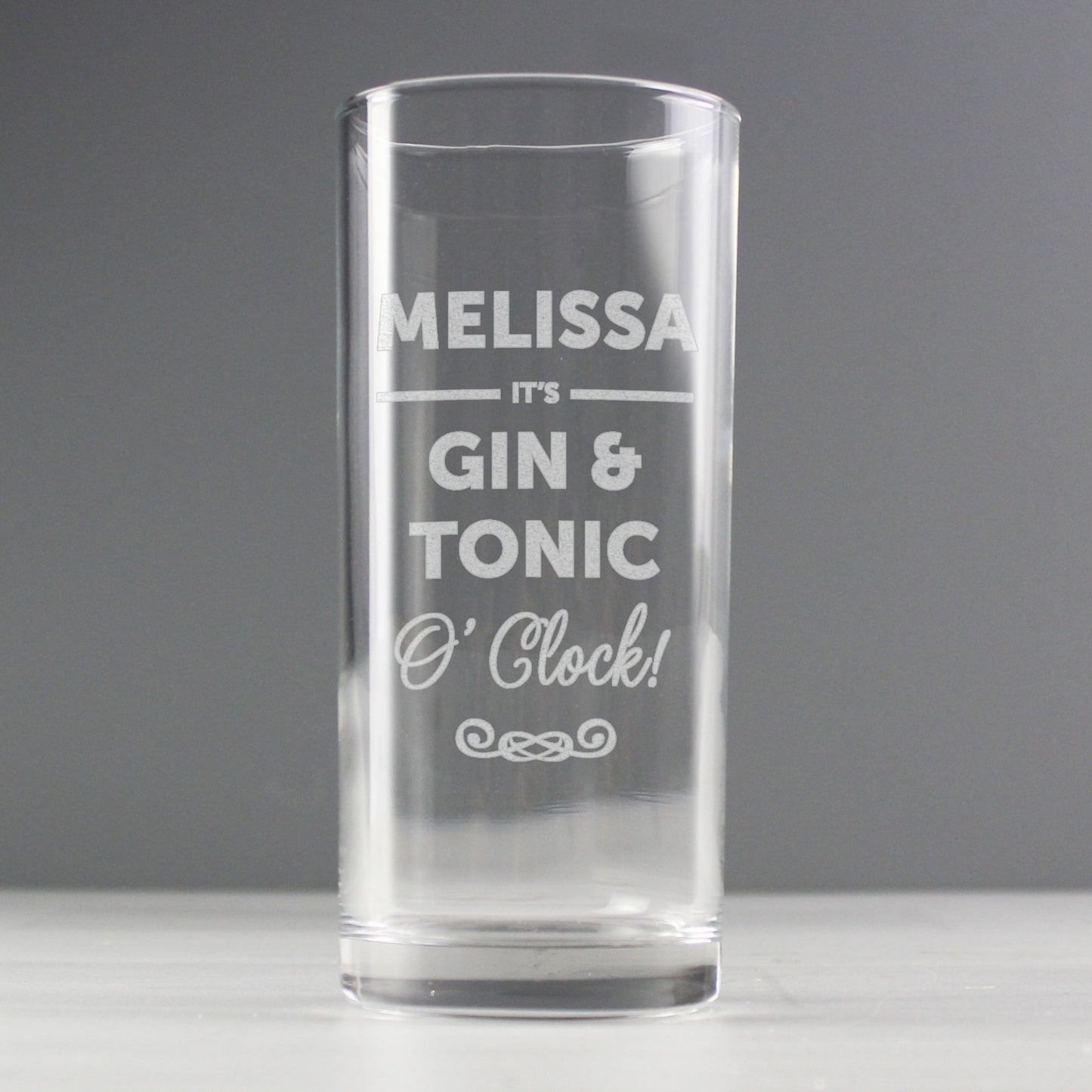 Personalised Its...OClock Hi Ball Glass - image 4