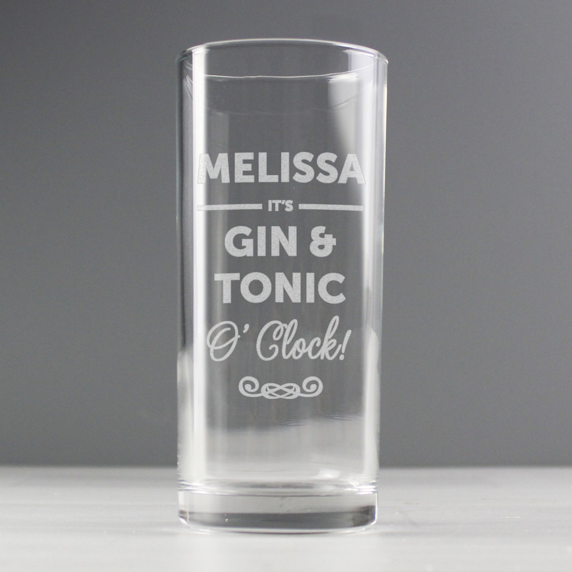 Personalised Its...OClock Hi Ball Glass - image 4