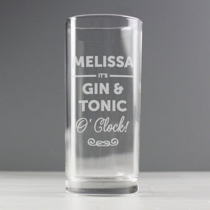Personalised Its...OClock Hi Ball Glass - image 4