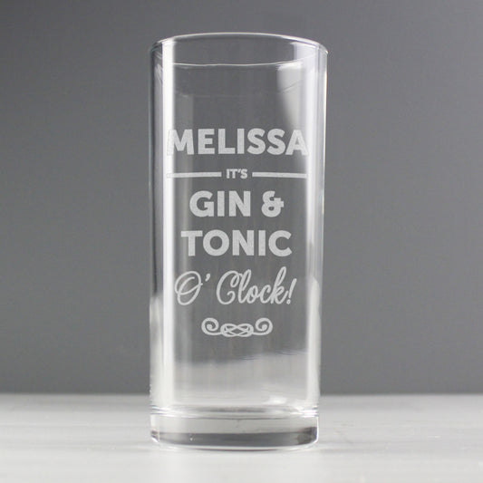 Personalised Its...OClock Hi Ball Glass - image 4