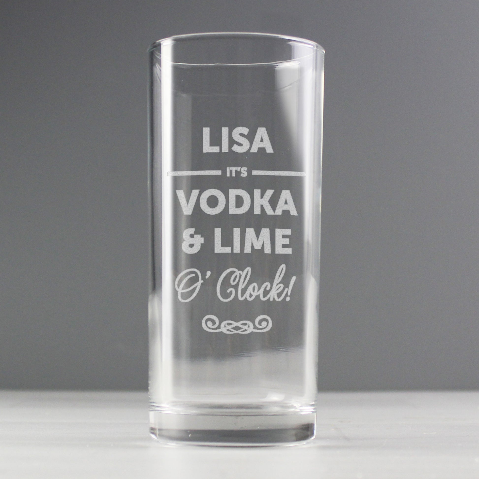 Personalised Its...OClock Hi Ball Glass - image 6