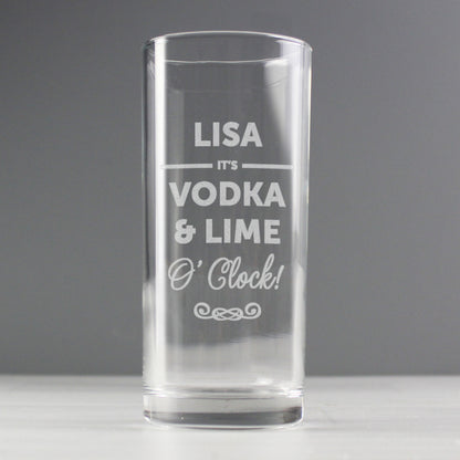 Personalised Its...OClock Hi Ball Glass - image 6