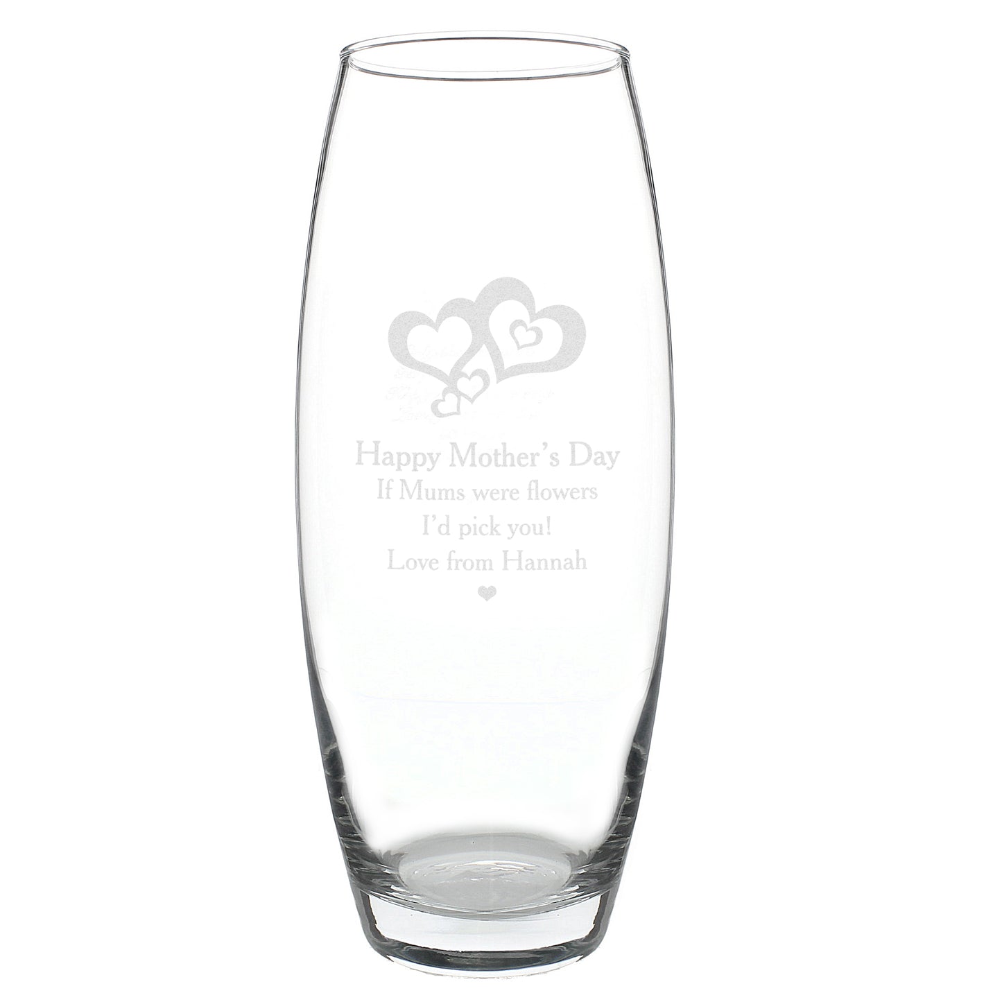 Personalised Love Hearts Bullet Vase - image 2