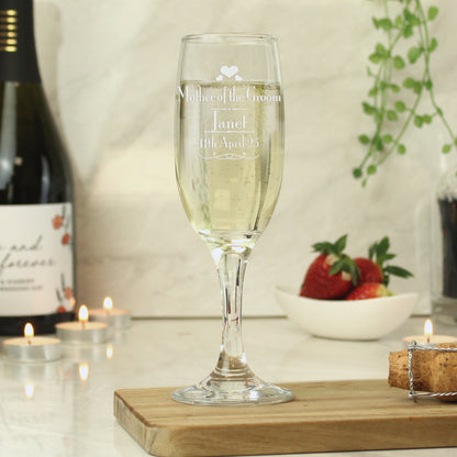 Personalised Decorative Wedding Mother of the Groom Glass Flute - image 3
