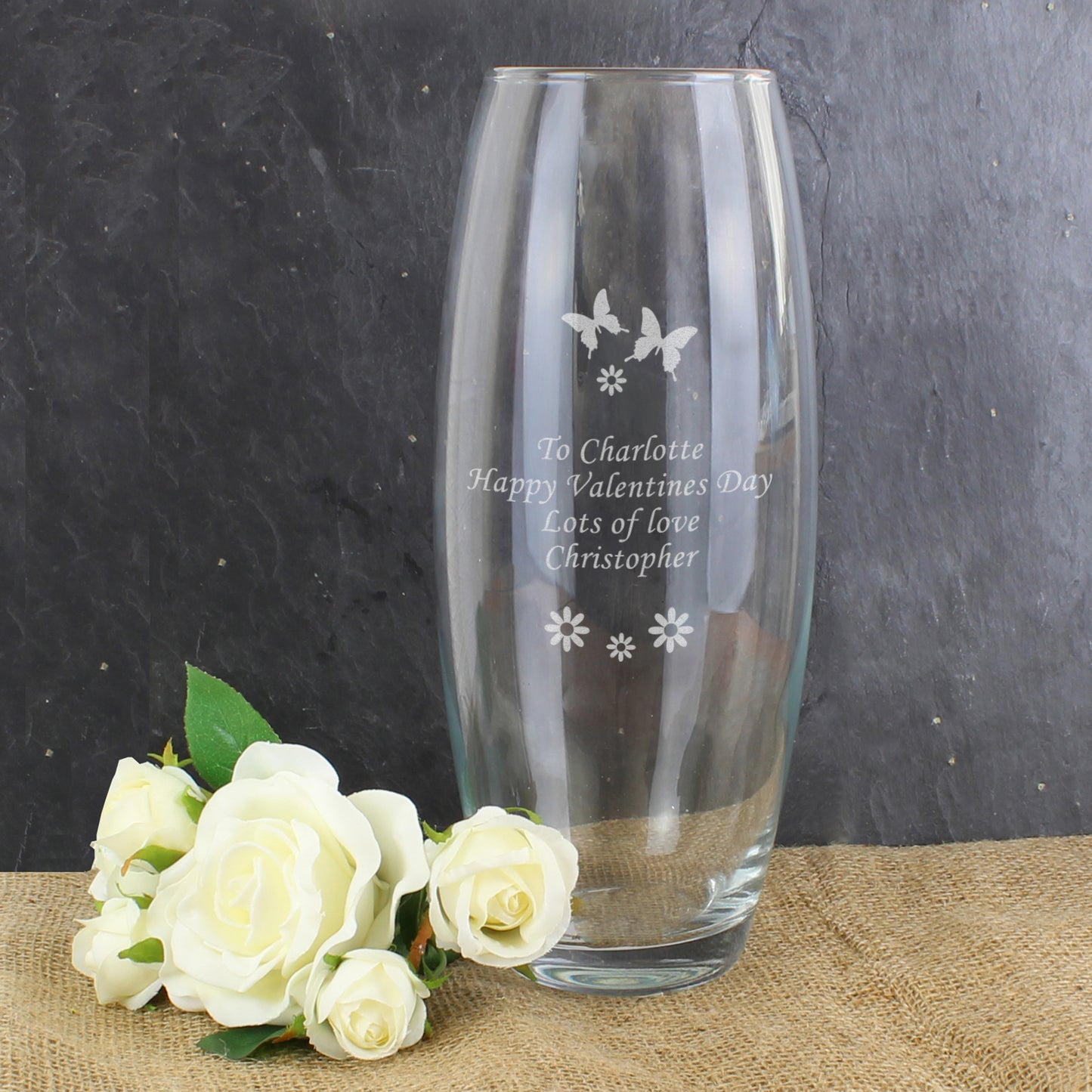 Personalised Butterflies and Flowers Bullet Vase - image 4