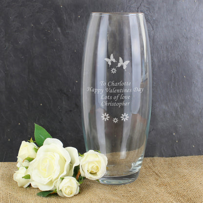 Personalised Butterflies and Flowers Bullet Vase - image 4