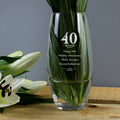 Personalised 40 Years Bullet Vase from Heartfelt Gifts