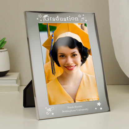 Personalised Graduation Confetti 5x7 Silver Photo Frame - image 2