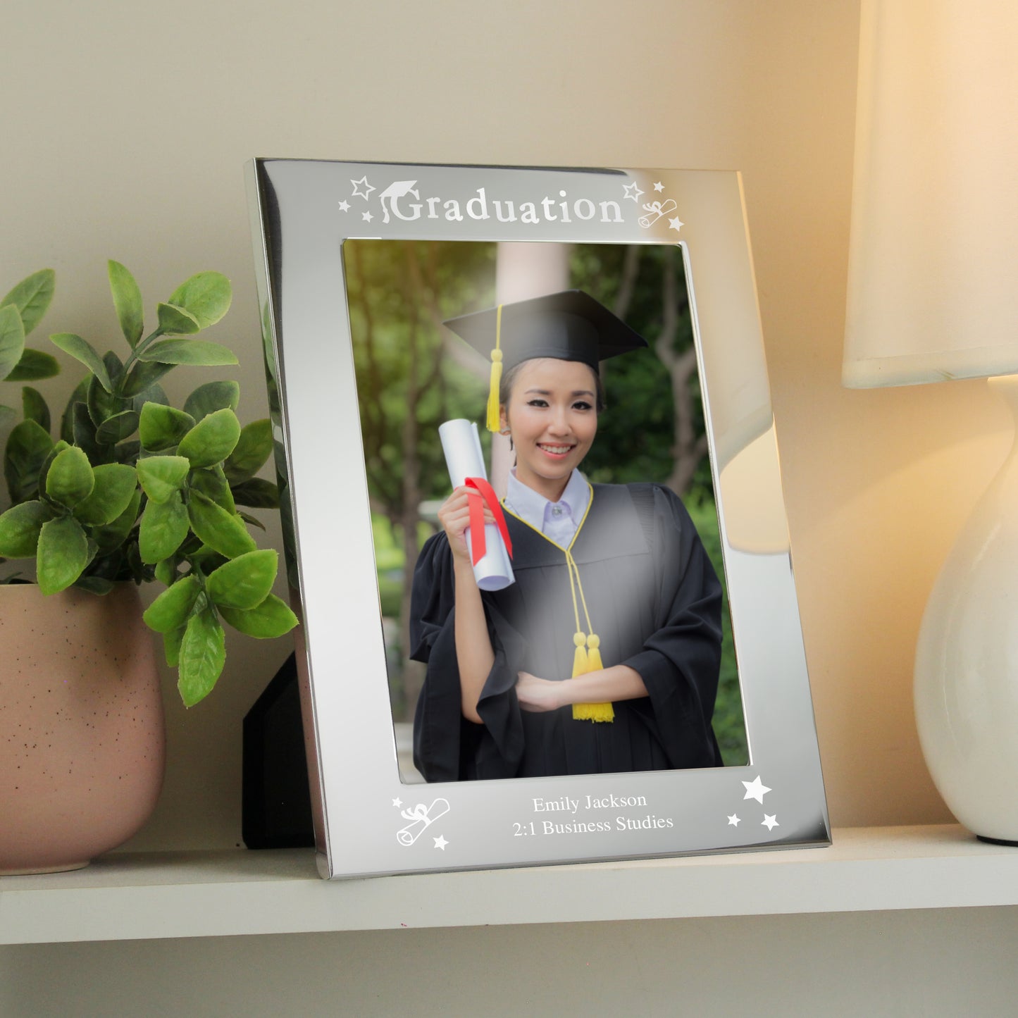 Personalised Graduation Confetti 5x7 Silver Photo Frame - image 3