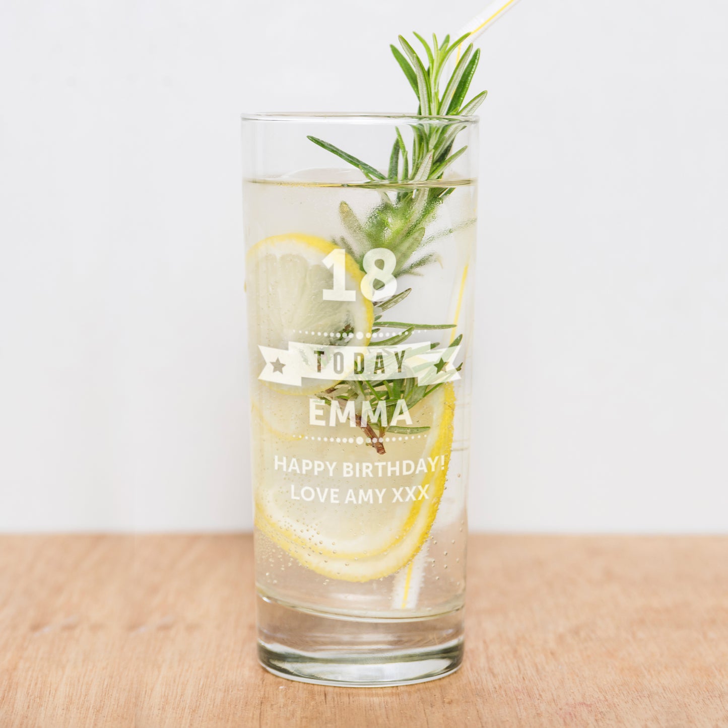 Personalised Birthday Star Hi Ball Glass - image 2