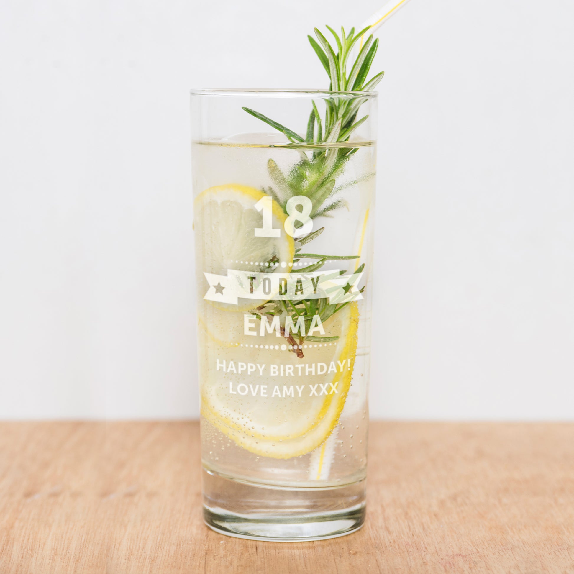 Personalised Birthday Star Hi Ball Glass - image 2