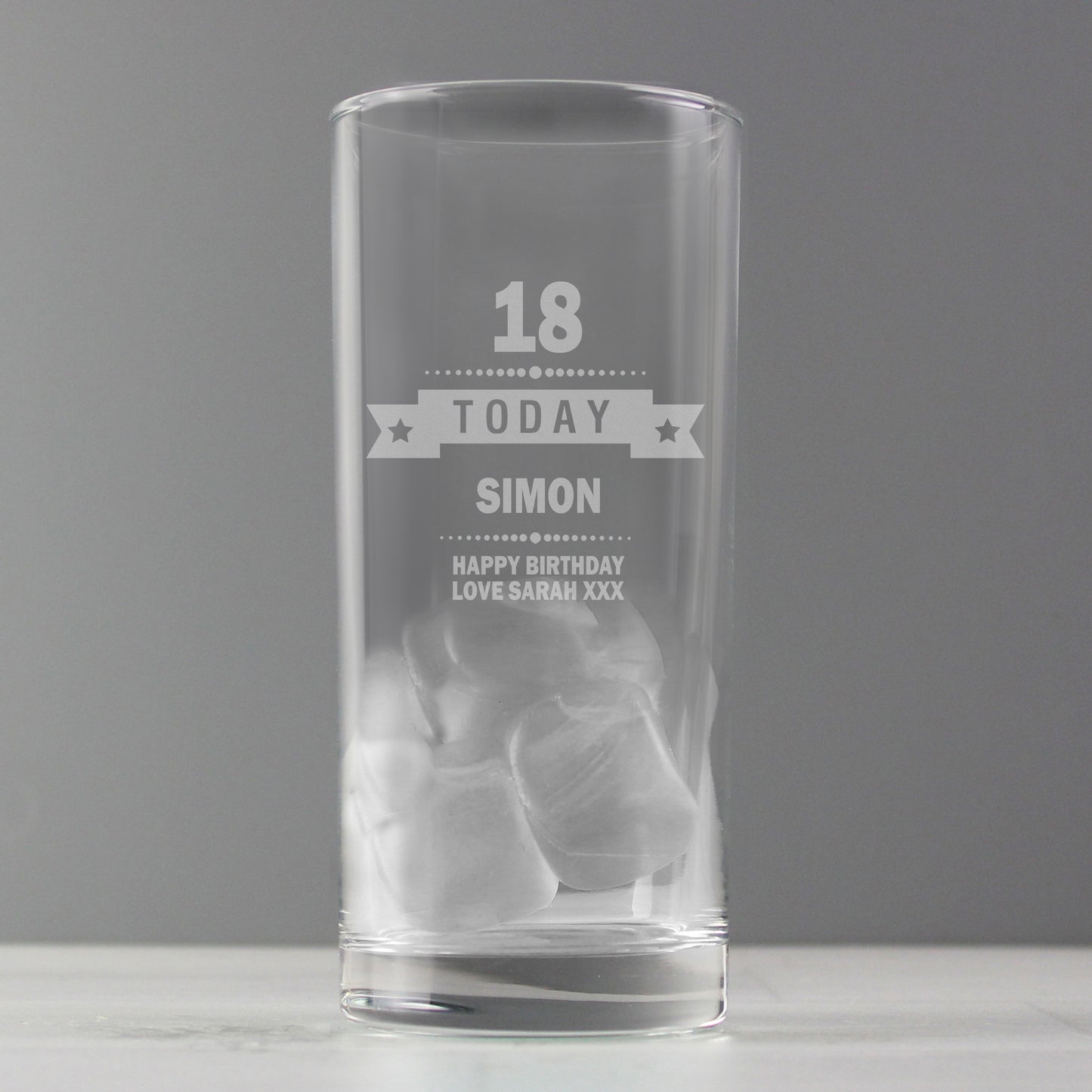 Personalised Birthday Star Hi Ball Glass - image 4