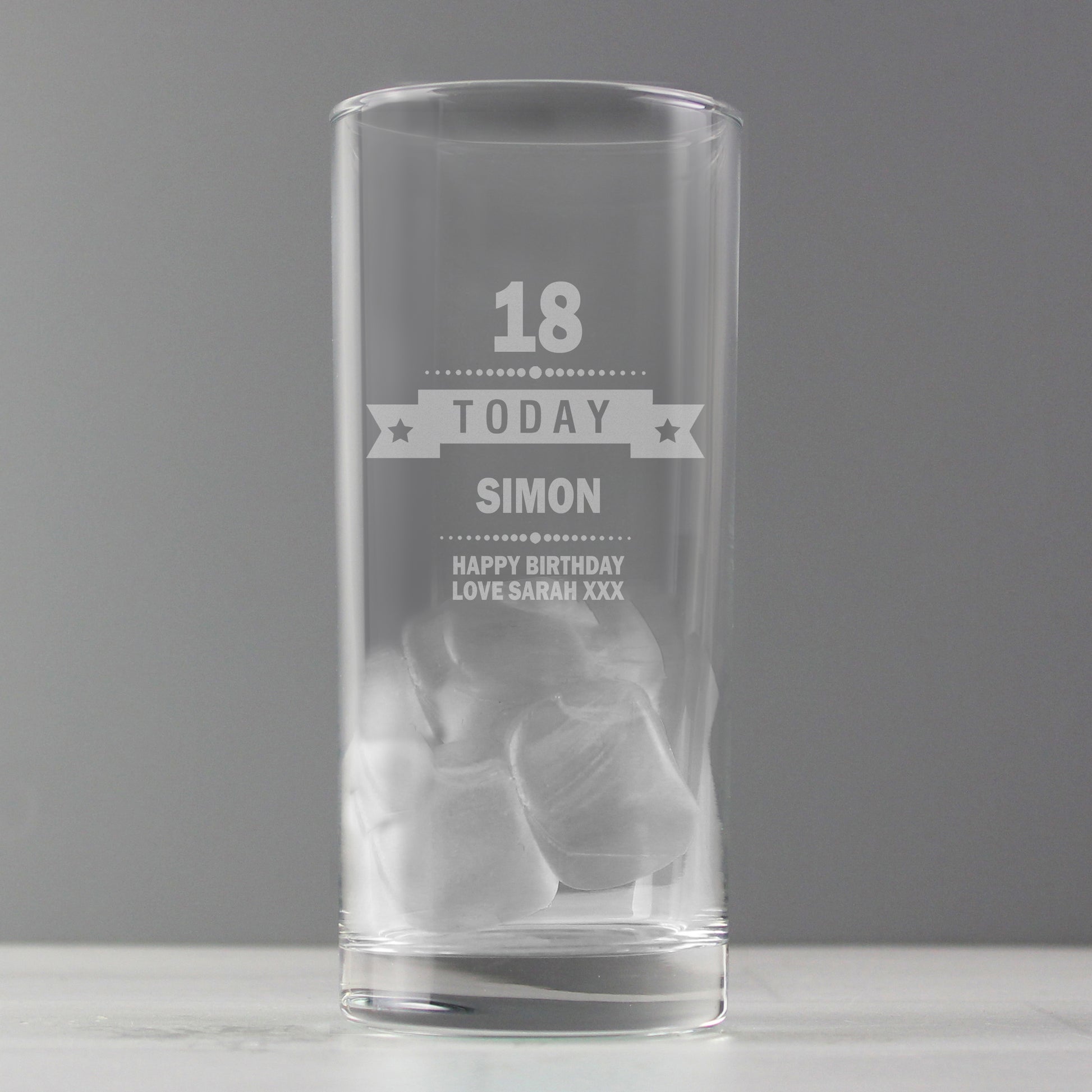 Personalised Birthday Star Hi Ball Glass - image 4