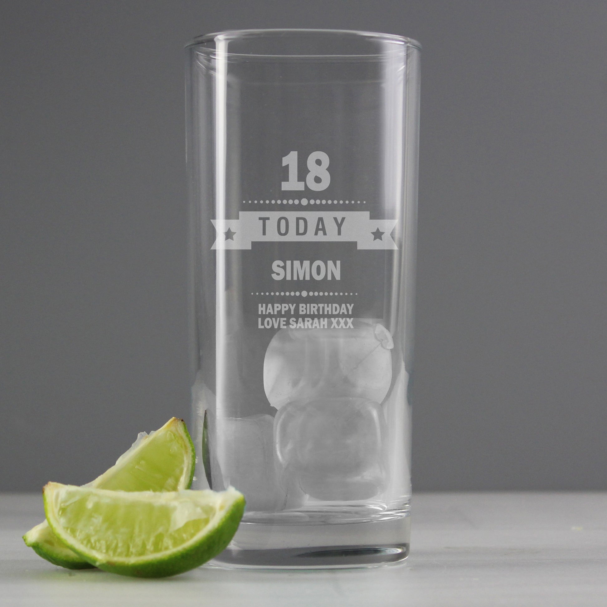 Personalised Birthday Star Hi Ball Glass - image 6