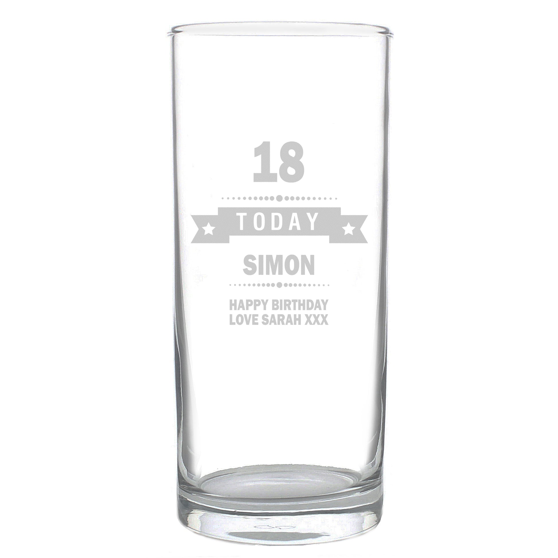Personalised Birthday Star Hi Ball Glass - image 7