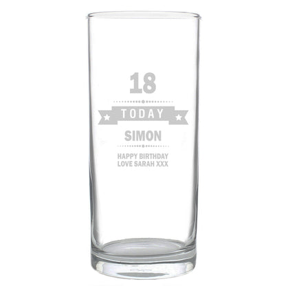 Personalised Birthday Star Hi Ball Glass - image 7