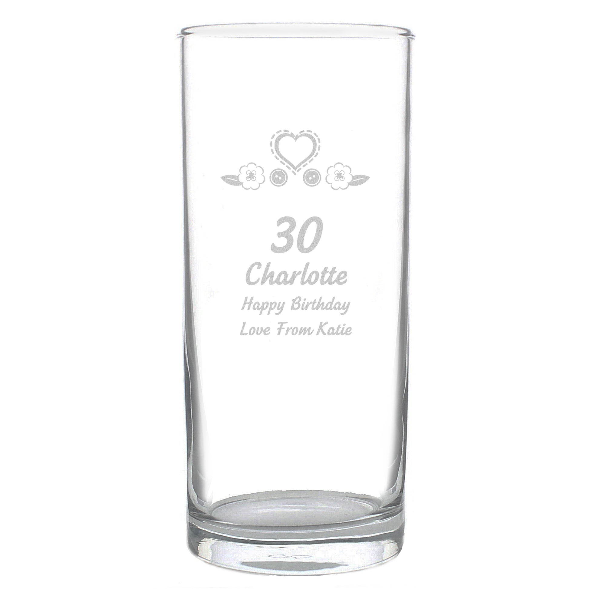 Personalised Birthday Craft Hi Ball Glass - image 2