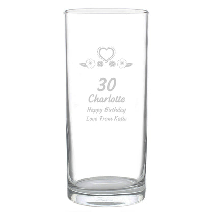 Personalised Birthday Craft Hi Ball Glass - image 2